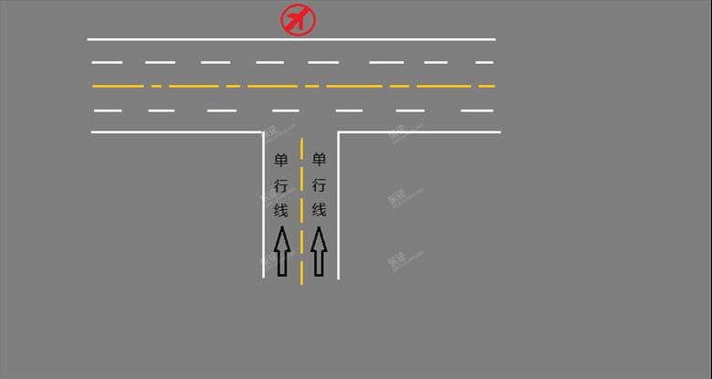 这是人性化设置还是罚款压力大,单行线禁入标志如此放置.