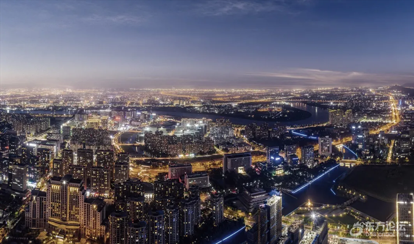 宁波夜景航拍图