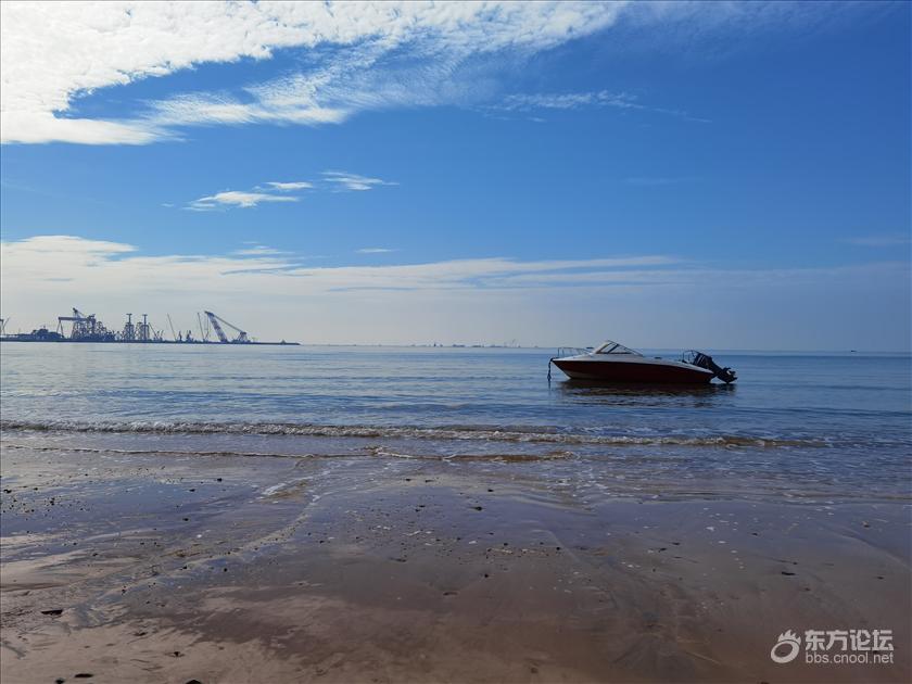 山东烟台海阳万米沙滩风光