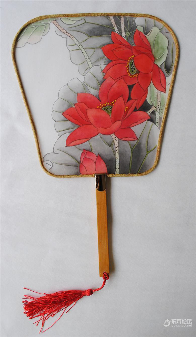 最近画的戏曲人物和绢扇,请各位老师们指点 [复制]