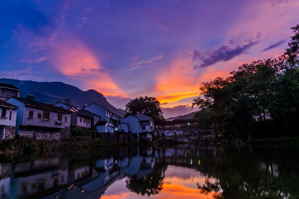 乡村风情 风景摄影 玩在宁波 中村晚霞  [复制] 阅读[ 回复[ 17