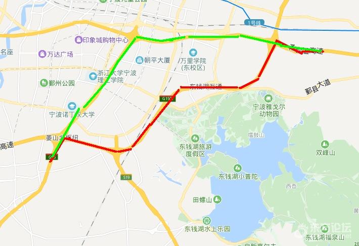 宁波东已经很堵了。集装箱为何都走绿线,拒绝红线?