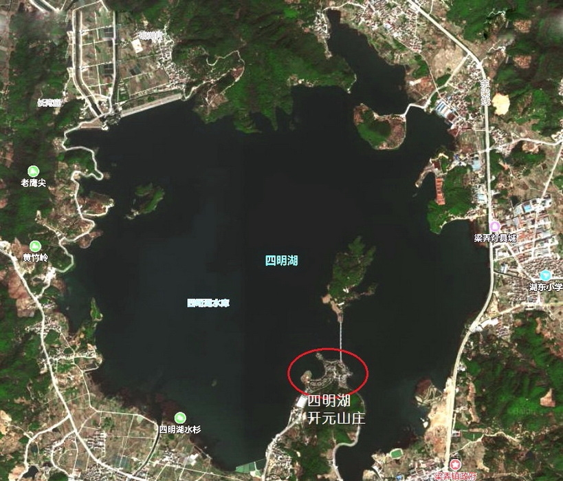 这个湖是宁波第二大湖,湖边景色完全不像在宁波……