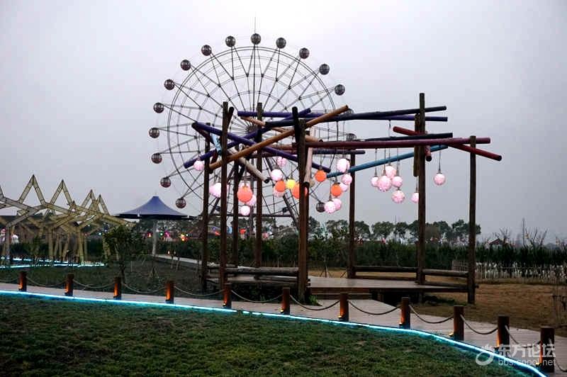 达人村迎春灯会17日晚正式亮灯,现场风景非常不错