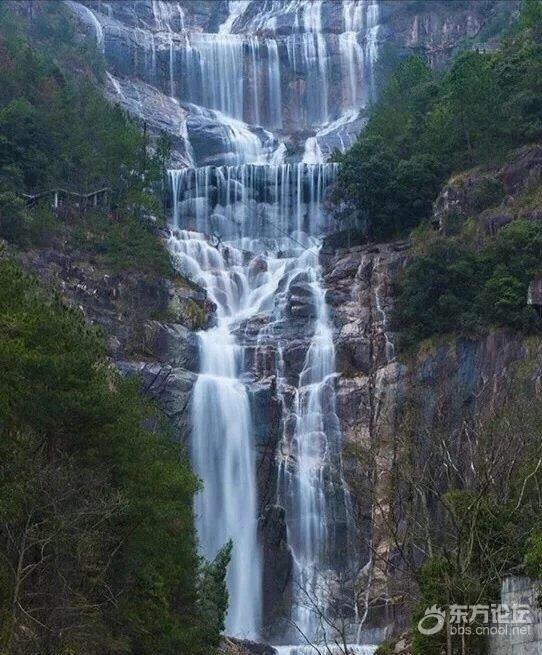 天台大瀑瀑布 华顶峰杜鹃