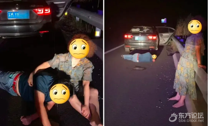 疯狂!这两人在高速上玩命!