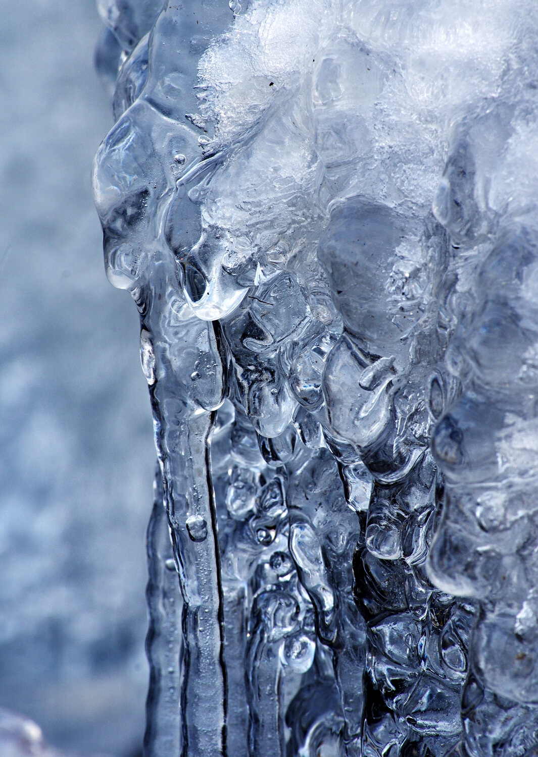 动静之间钱湖冰棱之美