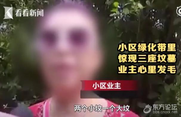 海南一小区绿化带惊现三座坟墓,业主心里发毛