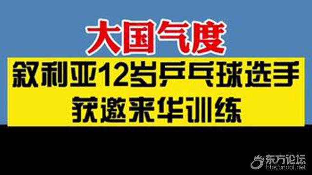 叙利亚乒乓球选手获邀来华训练